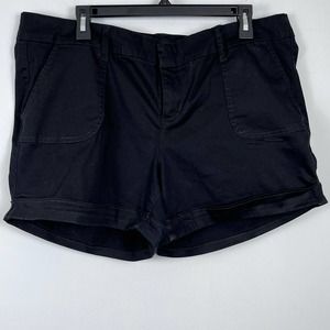 Torrid Black Rolled Up Hem Shorts Size 18